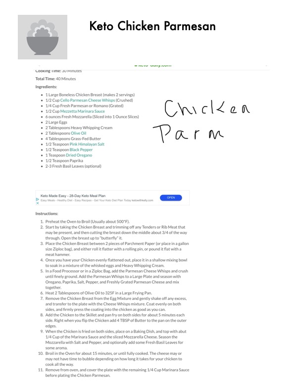 Original recipe page 2