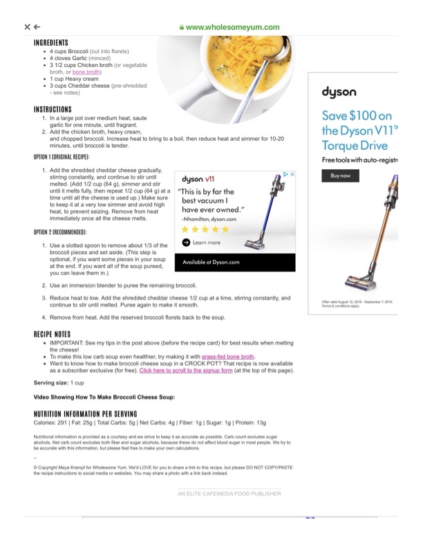 Original recipe page 22