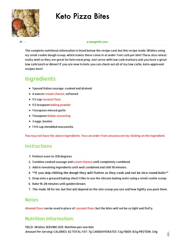 Original recipe page 28