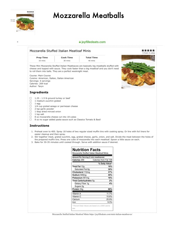 Original recipe page 31