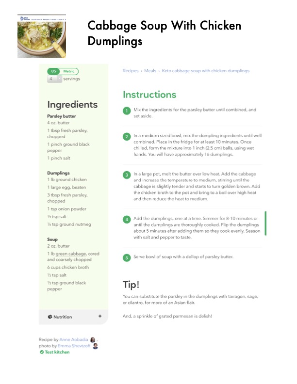 Original recipe page 87