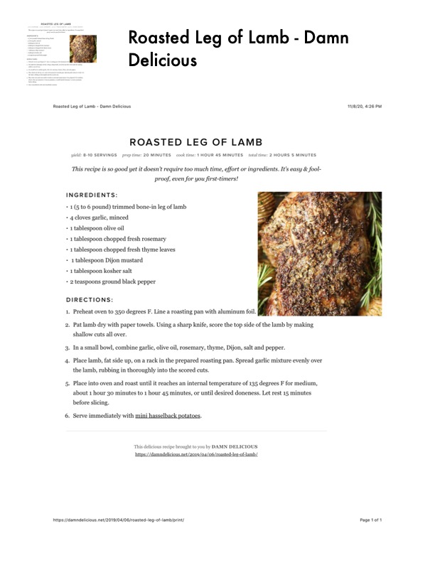 Original recipe page 113