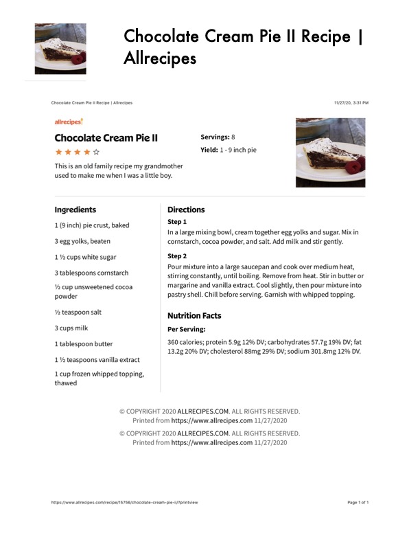 Original recipe page 124