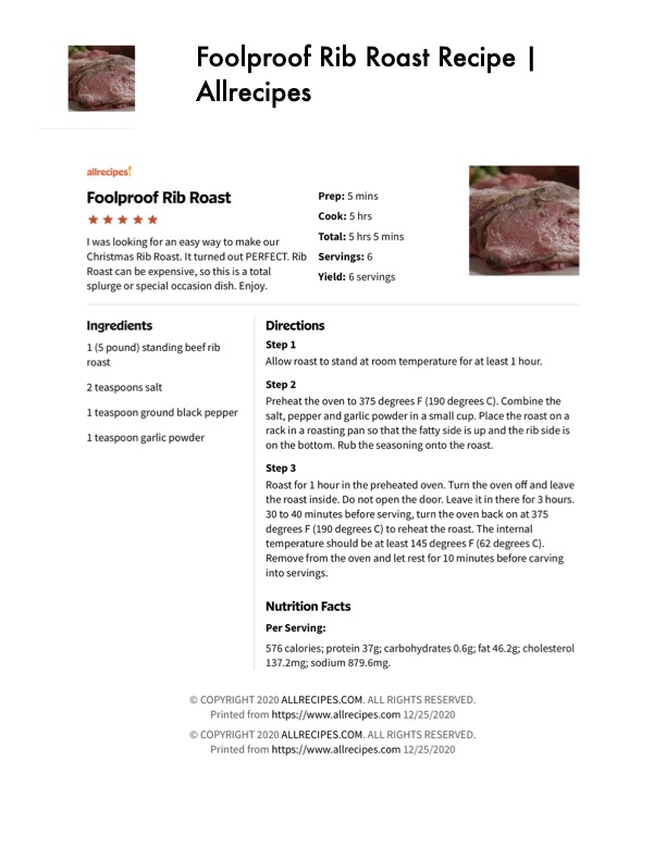 Original recipe page 135