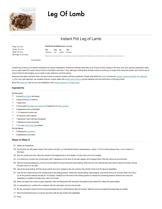 Original recipe page 144