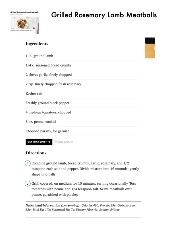 Original recipe page 154