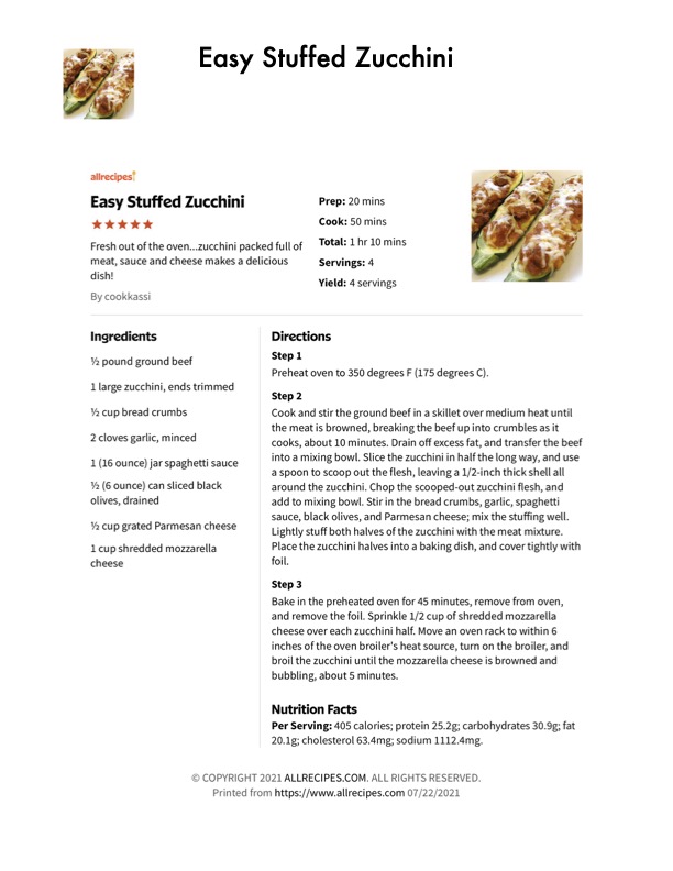 Original recipe page 211