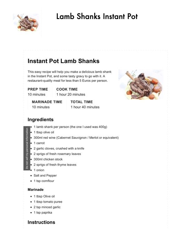 Original recipe page 304