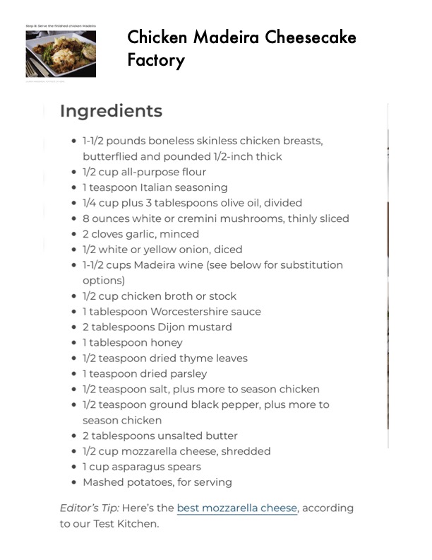 Original recipe page 306