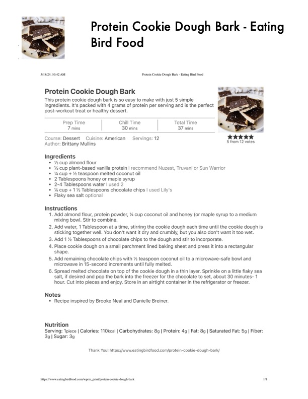 Original recipe page 600