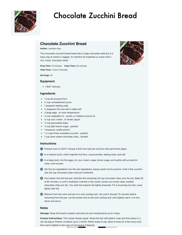 Original recipe page 650